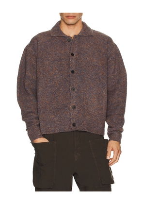 Le17Septembre Boucle Button Down Cardigan in Purple. Size 48. Also in 46, 50, 52.