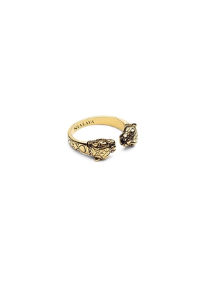 Nialaya Panther Ring in Metallic Gold. Size 9. Also in 10, 11.