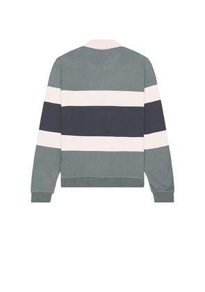 Marine Layer Sueded Rugby Polo in Blue. Size S. Also in M.