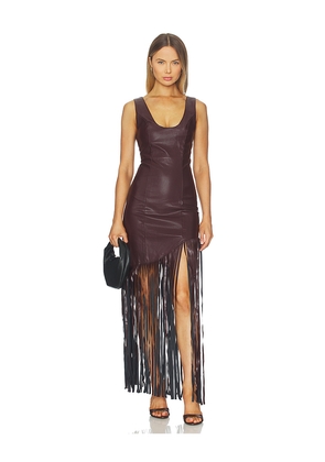 OSIS STUDIO Adria Dress in Burgundy. Size M. Also in S, XS, L.