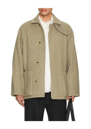 Le17Septembre Wool Hunting Half Coat in Grey. Size 50. Also in 48, 52.