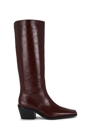 Nakedvice The Eli Boot in Burgundy. Size 5. Also in 10, 6, 7, 8, 9.