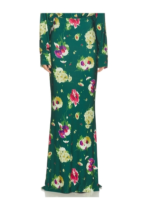 Norma Kamali Obie Long Skirt in Green. Size S. Also in XXS, XS, M, L.