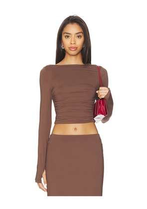 Nakedvice The Ledger Top in Brown. Size M. Also in L, S, XL.