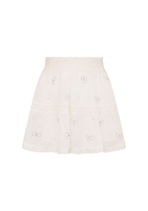LoveShackFancy Kids Silano Skirt in White. Size 3. Also in 2, 4, 5.