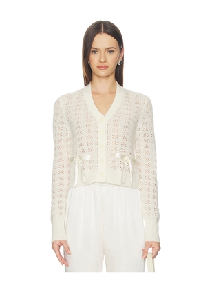 LoveShackFancy Lilly Cardigan in Ivory. Size M. Also in L, S, XL, XS.