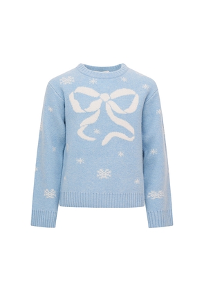 LoveShackFancy Kids Mintley Pullover in Baby Blue. Size 3. Also in 2, 4, 5, 6.
