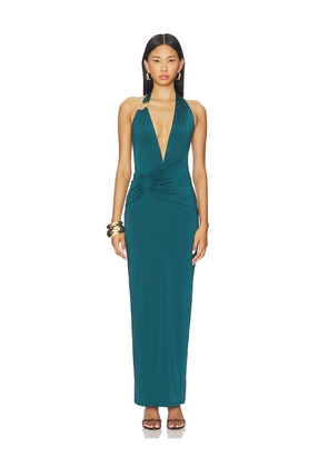 Nookie Leonie Halter Maxi in Dark Green. Size S. Also in XS, L, XL.