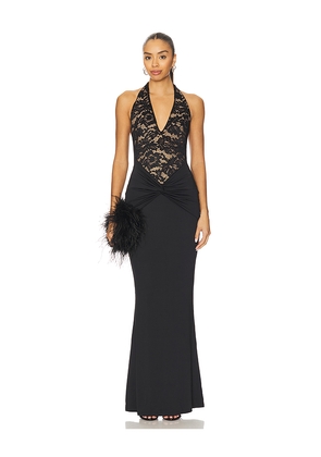 Nookie Lennox Halter Gown in Black. Size M. Also in XS, S, L.