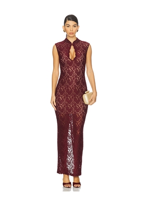 Nookie Mystique Maxi Dress in Wine. Size M. Also in L, XL.
