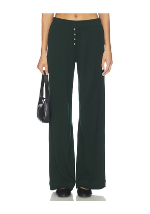 LESET Pointelle Boxer Pant in Green. Size M. Also in XS, S.