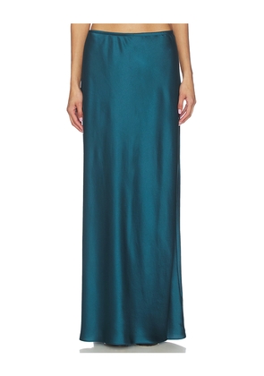 LESET Barb Bias Skirt in Teal. Size M. Also in L, S, XS.