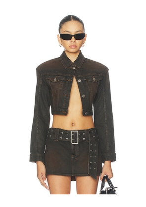 Ksubi Define Trucker Jacket in Brown. Size M. Also in S, XS, L.