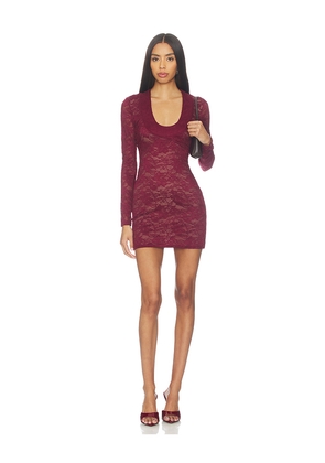 NBD Saba Mini Dress in Burgundy. Size M. Also in L, S, XL, XS, XXS.