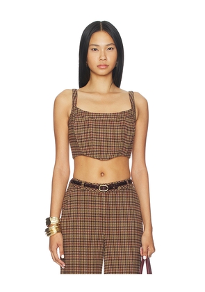 L'AGENCE Tiffany Corset Top in Tan. Size 00. Also in 0, 10, 12, 2, 4, 6, 8.