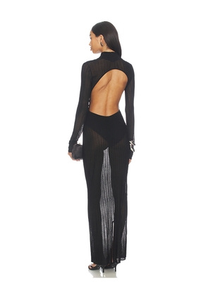 NBD Pranjal Bodysuit Dress in Black. Size M. Also in L, XL, XXS.