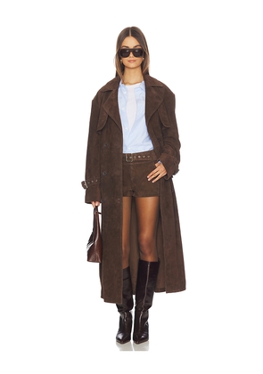 OW Collection Zade Trench Coat in Brown. Size M. Also in XS.