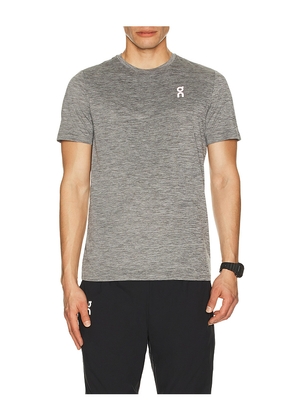 On Core-T in Grey. Size M. Also in L.