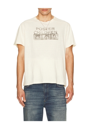 MISBHV Poster Children T-Shirt in Cream. Size M. Also in S, XL/1X.