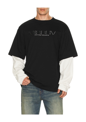 MISBHV Corp. Long Sleeve Tee in Black. Size M. Also in S, L, XL/1X.