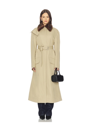 Nanushka Talbot Coat in Beige. Size M. Also in XS, S, L.