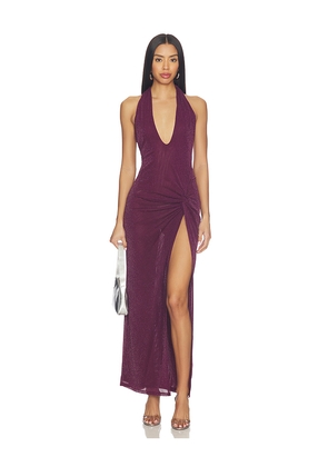 NBD Smita Maxi Dress in Wine. Size M. Also in XXS, XS, S, L, XL.