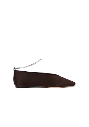 Loeffler Randall Emery Crystal Ballet Flat in Brown. Size 6. Also in 6.5, 7, 7.5, 8, 8.5, 9.