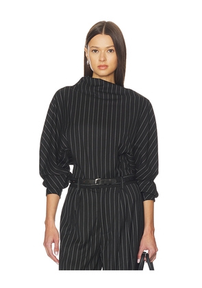 NICHOLAS Bettina Draped Long Sleeve Top in Black. Size 12. Also in 10, 2, 6.
