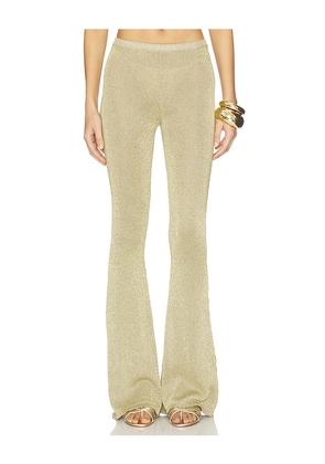 Leslie Amon Dore Pant in Metallic Gold. Size M. Also in S, XL.