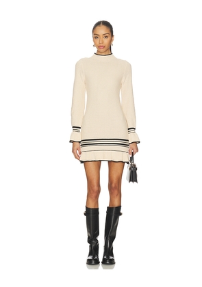 MINKPINK Mountain Knit Mini Dress in Cream. Size L. Also in XS, S, M.