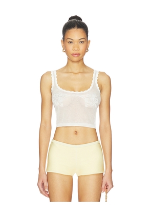 Leslie Amon Emma Top in White. Size M. Also in L, S, XL, XS.