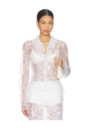 OperaSPORT Flora Shirt in White. Size S. Also in XS, M, XL.