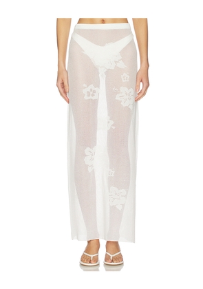 Leslie Amon Emma Skirt in White. Size M. Also in S, XS, L, XL.