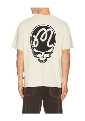 Malbon Golf x Grateful Dead Bermuda Tee in Cream. Size M. Also in L, S, XL/1X.