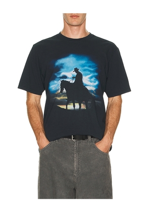 ONE OF THESE DAYS Harvest Moon Tee in Black. Size M. Also in S, L, XL/1X.