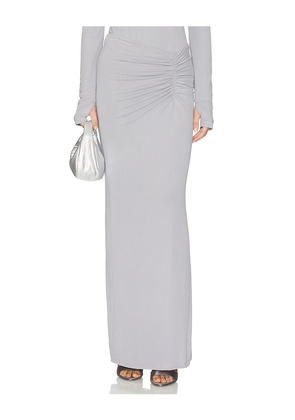 MADISON THE LABEL Anella Maxi Skirt in Grey. Size L. Also in M, S.