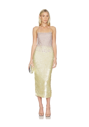 Leslie Amon Lea Dress in Metallic Neutral. Size S. Also in XL.