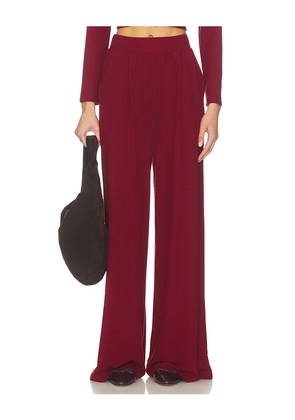 LESET Lauren Pleated Pocket Pant in Red. Size M. Also in S, L, XL.