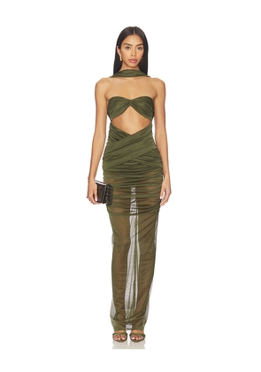 NBD Rekha Maxi Dress in Green. Size M. Also in XXS, XS, S, L, XL.