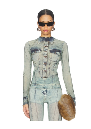 KNWLS Halcyon Top in Blue. Size S. Also in XS, M.