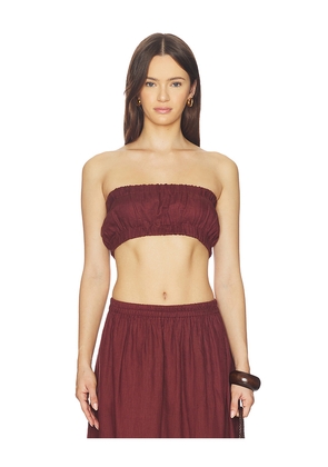 MIKOH Marlion Strapless Top in Brown. Size 2/M. Also in 1/S, 3/L.