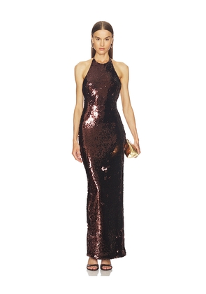 Michael Costello x REVOLVE Felicity Gown in Chocolate. Size M. Also in XXS, XS, S, L, XL.