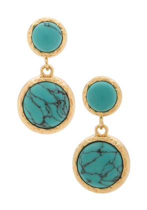 Lovers and Friends Helena Earrings in Teal.