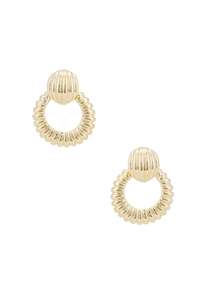 Lovers and Friends Berlin Earrings in Metallic Gold.