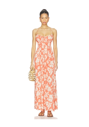 LSPACE Tala Maxi Dress in Coral. Size M. Also in S, XS, L, XL.