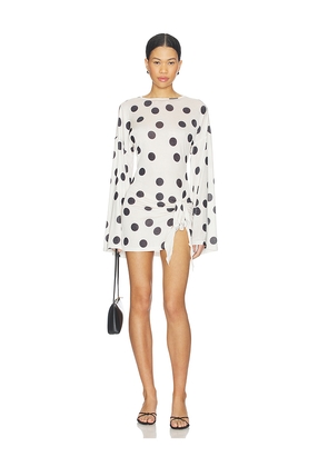 LIONESS Cosmic Mini Dress in White. Size L. Also in M, S, XS, XXL, XXS.