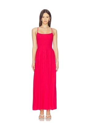 LSPACE Misha Midi Dress in Red. Size M. Also in S, XS, L, XL.