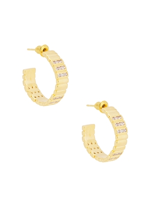Lovers and Friends Calandra Earrings in Metallic Gold.
