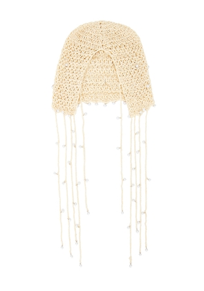 Lovers and Friends Mira Crochet Hat in Cream.