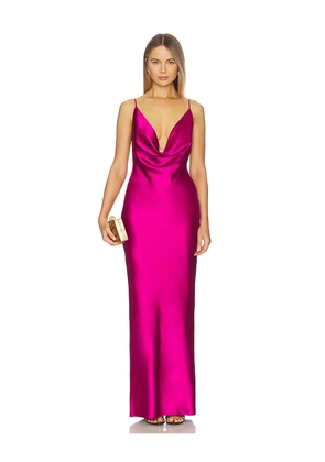 Nookie Valerie Drape Gown in Purple. Size S. Also in XS, M.